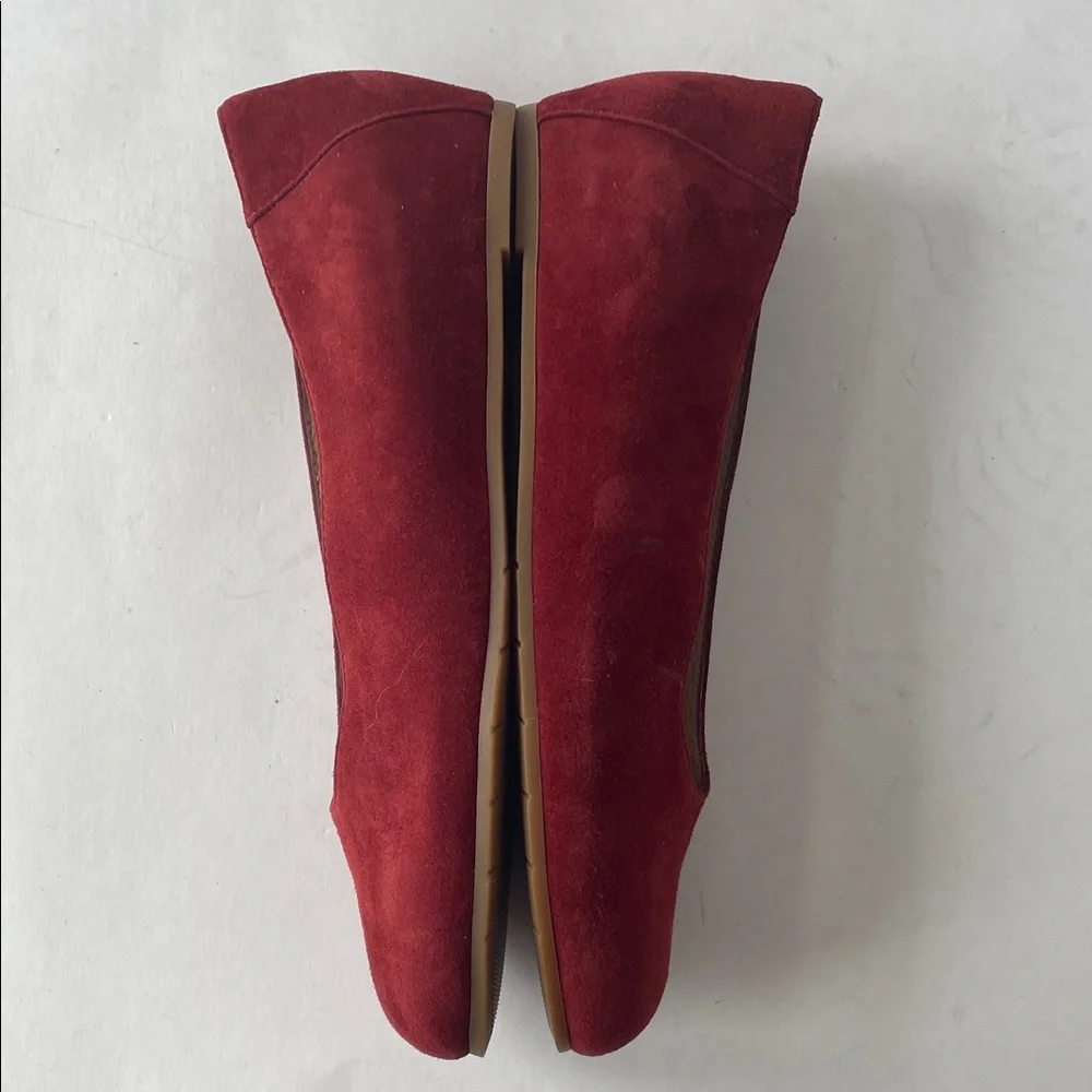 Eileen Fisher Red Suede Flats